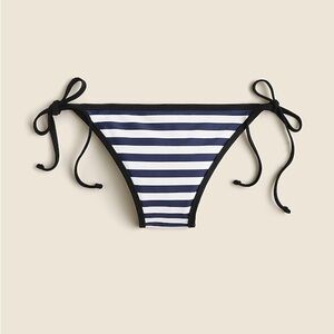 J. Crew String hipster bikini bottom in dark evening contrast stripe
